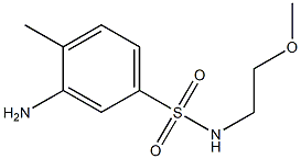 3-amino-N-(2-methoxyethyl)-4-methylbenzene-1-sulfonamide 结构式