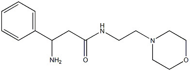 3-amino-N-(2-morpholin-4-ylethyl)-3-phenylpropanamide 结构式