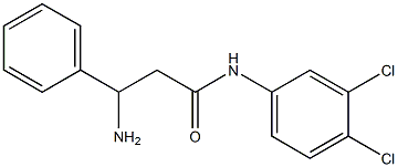3-amino-N-(3,4-dichlorophenyl)-3-phenylpropanamide 结构式
