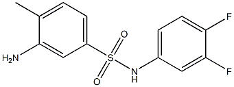 3-amino-N-(3,4-difluorophenyl)-4-methylbenzene-1-sulfonamide 结构式
