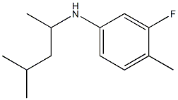 3-fluoro-4-methyl-N-(4-methylpentan-2-yl)aniline Structure