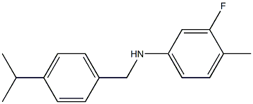 3-fluoro-4-methyl-N-{[4-(propan-2-yl)phenyl]methyl}aniline 化学構造式