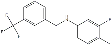 3-fluoro-4-methyl-N-{1-[3-(trifluoromethyl)phenyl]ethyl}aniline Structure