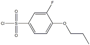 3-fluoro-4-propoxybenzene-1-sulfonyl chloride Struktur