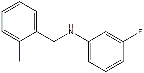 3-fluoro-N-[(2-methylphenyl)methyl]aniline Structure