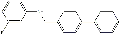 3-fluoro-N-[(4-phenylphenyl)methyl]aniline,,结构式