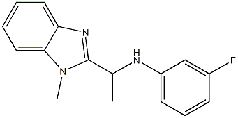 3-fluoro-N-[1-(1-methyl-1H-1,3-benzodiazol-2-yl)ethyl]aniline 结构式