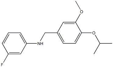 3-fluoro-N-{[3-methoxy-4-(propan-2-yloxy)phenyl]methyl}aniline Structure