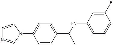 3-fluoro-N-{1-[4-(1H-imidazol-1-yl)phenyl]ethyl}aniline Structure