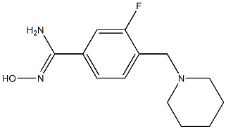 3-fluoro-N'-hydroxy-4-(piperidin-1-ylmethyl)benzenecarboximidamide Structure