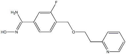3-fluoro-N'-hydroxy-4-{[2-(pyridin-2-yl)ethoxy]methyl}benzene-1-carboximidamide 结构式