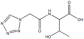 3-hydroxy-2-[(1H-tetrazol-1-ylacetyl)amino]butanoic acid Structure