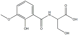3-hydroxy-2-[(2-hydroxy-3-methoxybenzoyl)amino]propanoic acid Structure