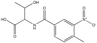 3-hydroxy-2-[(4-methyl-3-nitrophenyl)formamido]butanoic acid,,结构式