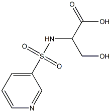 3-hydroxy-2-[(pyridin-3-ylsulfonyl)amino]propanoic acid Structure