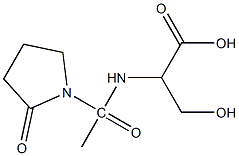 3-hydroxy-2-[1-(2-oxopyrrolidin-1-yl)acetamido]propanoic acid 结构式