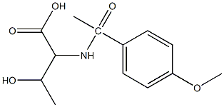 3-hydroxy-2-[1-(4-methoxyphenyl)acetamido]butanoic acid Structure