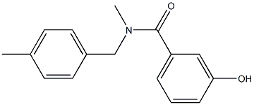  3-hydroxy-N-methyl-N-[(4-methylphenyl)methyl]benzamide