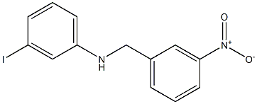 3-iodo-N-[(3-nitrophenyl)methyl]aniline 结构式