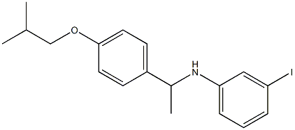 3-iodo-N-{1-[4-(2-methylpropoxy)phenyl]ethyl}aniline 化学構造式