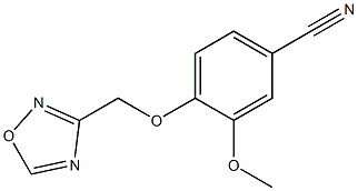 3-methoxy-4-(1,2,4-oxadiazol-3-ylmethoxy)benzonitrile 化学構造式