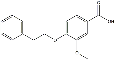 3-methoxy-4-(2-phenylethoxy)benzoic acid 化学構造式
