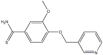 3-methoxy-4-(pyridin-3-ylmethoxy)benzenecarbothioamide 化学構造式