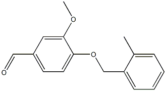 3-methoxy-4-[(2-methylphenyl)methoxy]benzaldehyde 化学構造式