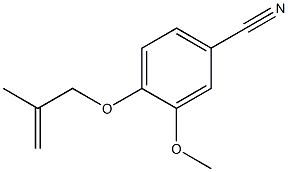 3-methoxy-4-[(2-methylprop-2-enyl)oxy]benzonitrile Struktur