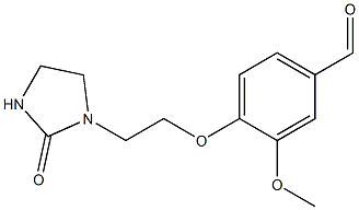 3-methoxy-4-[2-(2-oxoimidazolidin-1-yl)ethoxy]benzaldehyde Structure