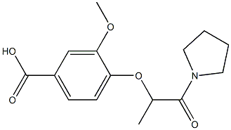 3-methoxy-4-{[1-oxo-1-(pyrrolidin-1-yl)propan-2-yl]oxy}benzoic acid