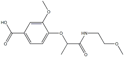 3-methoxy-4-{1-[(2-methoxyethyl)carbamoyl]ethoxy}benzoic acid|