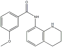 3-methoxy-N-(1,2,3,4-tetrahydroquinolin-8-yl)benzamide,,结构式