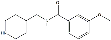 3-methoxy-N-(piperidin-4-ylmethyl)benzamide 结构式