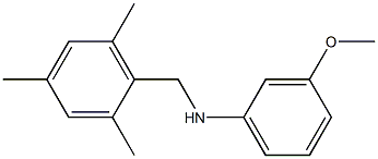 3-methoxy-N-[(2,4,6-trimethylphenyl)methyl]aniline Struktur