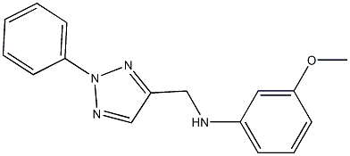 3-methoxy-N-[(2-phenyl-2H-1,2,3-triazol-4-yl)methyl]aniline Struktur