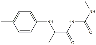 3-methyl-1-{2-[(4-methylphenyl)amino]propanoyl}urea,,结构式