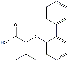 3-methyl-2-(2-phenylphenoxy)butanoic acid,,结构式