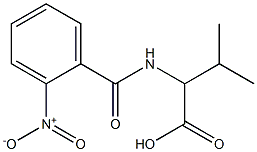3-methyl-2-[(2-nitrobenzoyl)amino]butanoic acid 化学構造式