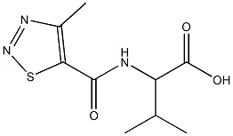 3-methyl-2-[(4-methyl-1,2,3-thiadiazol-5-yl)formamido]butanoic acid 结构式