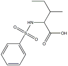 3-methyl-2-[(phenylsulfonyl)amino]pentanoic acid 结构式