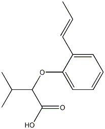 3-methyl-2-[2-(prop-1-en-1-yl)phenoxy]butanoic acid,,结构式