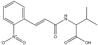 3-methyl-2-{[(2E)-3-(2-nitrophenyl)prop-2-enoyl]amino}butanoic acid Struktur