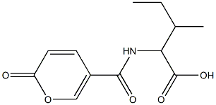 3-methyl-2-{[(2-oxo-2H-pyran-5-yl)carbonyl]amino}pentanoic acid 结构式