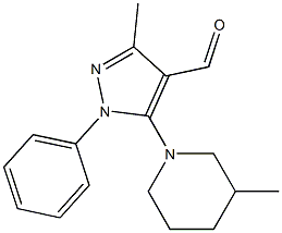 3-methyl-5-(3-methylpiperidin-1-yl)-1-phenyl-1H-pyrazole-4-carbaldehyde