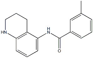 3-methyl-N-(1,2,3,4-tetrahydroquinolin-5-yl)benzamide,,结构式