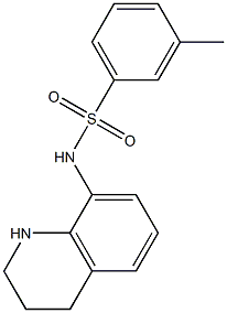 3-methyl-N-(1,2,3,4-tetrahydroquinolin-8-yl)benzene-1-sulfonamide,,结构式