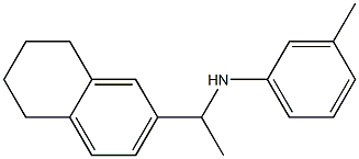 3-methyl-N-[1-(5,6,7,8-tetrahydronaphthalen-2-yl)ethyl]aniline,,结构式