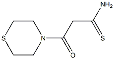 3-oxo-3-(thiomorpholin-4-yl)propanethioamide,,结构式