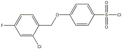 4-[(2-chloro-4-fluorophenyl)methoxy]benzene-1-sulfonyl chloride,,结构式
